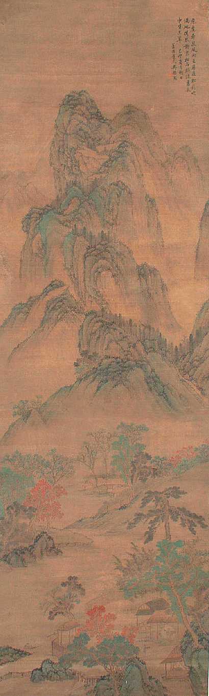 吴历 山水 绢本立轴